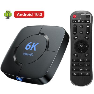 China OEM/ODM HONGTOP Android TV 10.0 BOX 6K Voice Assistant 3D 4K 1080P TV Receiver Wifi 2.4G&5.8G TV Video Box Set Top Box for sale