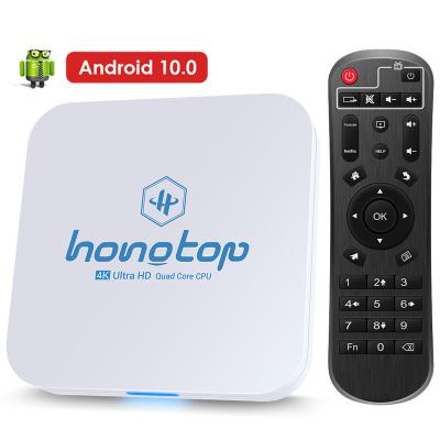 China High Quality Android 10 Receiver Media Player HDR+ Set Top Box 2.4G&5.8G Wifi 4gb 64gb 4k 3D BT TV Box OEM/ODM HONGTOP Android TV Box for sale