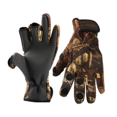 China Show Three Fingers Comfortable Breathe Non-slip Fishing Gloves Show Three Finger Comfortable Outdoor Sports Gloves for Bicycle Cycling Fishing (M/L/XL) for sale