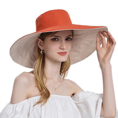 China Double Sided Fisherman Hat Outdoor Extra-Large Eaves Hat Women Summer Sun Visor Folding Sunscreen Hat Double Sided Fisherman Hat For Fishing for sale