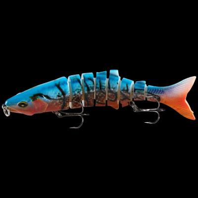 China 3D Eyes Bionic Plastic Wobbler Eight Section 20g Swimbait 120mm Bait Slow Sinking Fishing Big Lure 3D Multi Joint Eyes Eight Section Plastic Bionic Bait For Fishing for sale