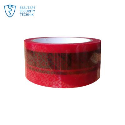 China Waterproof Acrylic Security Vacuum Transfer Plastic Printed Custom Logo Packaging Seal Adhesive Tape for sale