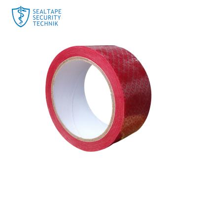 China Custom Waterproof Chinese Manufacture Tamper Evident Zero Seal Packed Tape Roll for sale