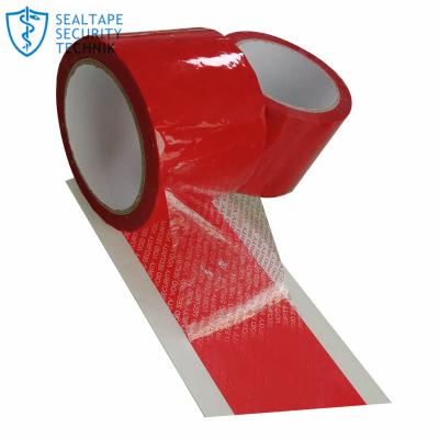 China Waterproof Visible Custom Logo Printing Security VACUUM OPEN Seal Tamper Tape for sale