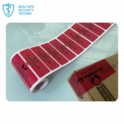 China Anti Counterfeit Electronics Anti Piracy Fake Barcode Tamper Obvious Warning Sticker Security Open Void Label for sale