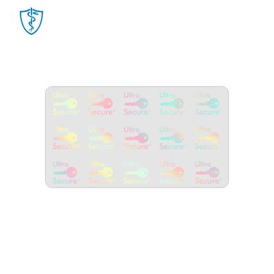 China High Quality 3D2D Holographic PET Pass Material Clear Vinyl Printing Adhesive Hologram Stickers Labels For ID Card for sale