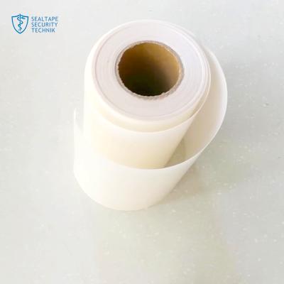 China Eggshell Vinyl Sticker Destructible Clear Transparent Fragile Label Self Destructible Paper Material for sale