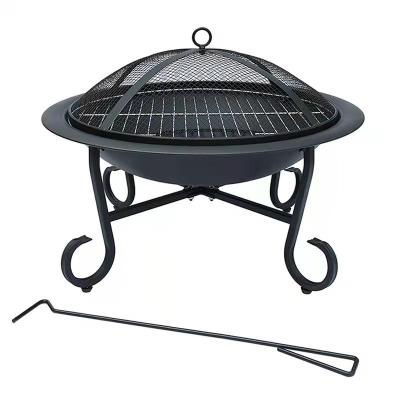 China Household Laser Cutting Pit Camping Wood Burning Bonfire Corten Steel Globe Sphere Fire Pit Metal Fire Pit for sale