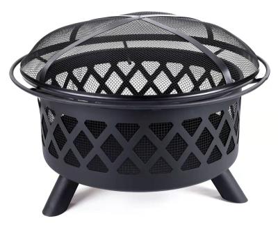 China Outdoor Garden Laser Cutting Outdoor Fire Pit Charcoal Burner Brazier Serving Metal Garden BBQ Grill for sale