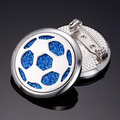 China Amazon Hot Selling Scent Diffuser Brooch Fashion Football Trendy Aromatherapy Brooch for sale