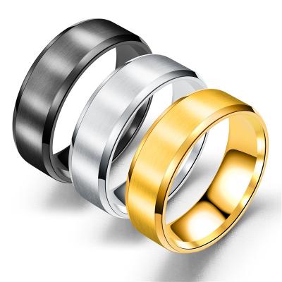 China FASHIONABLE Rings Wholesale Simple Hot Selling OEM Style Stainless Steel Custom Men Ring for sale