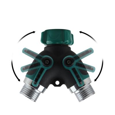 China Outdoor Garden 3/4 Inch Thread Irrigation Splitter 3 Way Agriculture Water Hose Connector Hose Diverter for sale