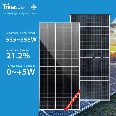 China Monocrystalline Bifacial EVA/POE Trina Half Cell Solar Panels 535W 540W 545W 550W 555W for sale