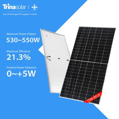 China EVA/POE Trina 530W 535W 540W 545W 550W Monocrystalline Solar Panel System Solar Power Photovoltaic Panels for sale