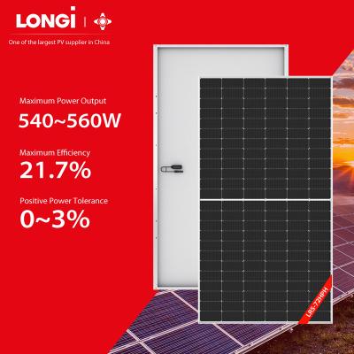 China Longi 540W 545W 550W 555W 560W Putting Solar Panels on Home Monocrystalline PV Solar Panels zonnepanelen Per Pallet 166*166mm for sale