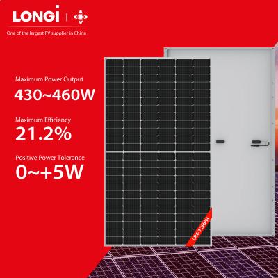 China Longi Solar Power Panels Manufacturer 430W 435W 440W 445W 450W 455W 460W 166*166mm for sale