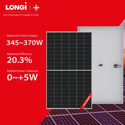 China Longi PV photovoltaiac panels solarpanel solar cell 345W 350W 355W 360W 365W 370W 166*166mm for sale