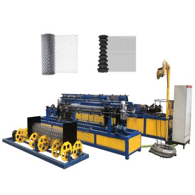 China 2 worms and 1 worms fully automatic chain link fence making machine with compact roll for sale