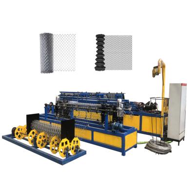 China High speed full automatic galvanized diamond mesh chain link fence machine price for sale