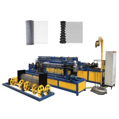 China hot sale fully automatic chain link fence net making machine for diamond wire mesh net for sale