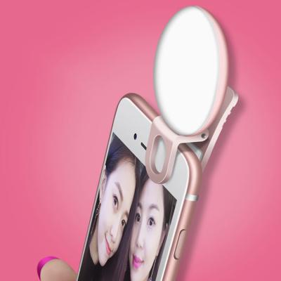 China Portable Detachable Round SF02 Ringlight Ring Light Mobile Phone Selfie Photography Fill Light Mini Led Selfie Lamp 3 Colors Temperatures for sale