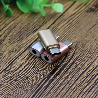 China Mini Audio Jack Portable Speaker Earphone Type c to 3.5mm Adapter for sale