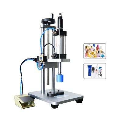 China Pneumatic Food Essential Oil Bottle Hold Pressing Press Scent 18mm Middle Collar Press Machine for sale