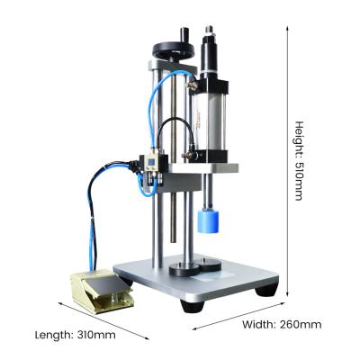 China Medium Pneumatic Collar Pressing Machine 17mm Food TNDE Perfume Collar Ring Capping Machine for sale