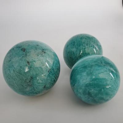 China Wholesale Natural Europe Blue Amazonite Spheres Crystal Quartz Balls Crystal Crafts Amazonite Bead For Home Decoration for sale