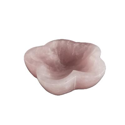 China Wholesale China Healing High Quality Natural Quartz Crystal Singing Bowls Pink Crystal Ashtray For Home Decoration for sale