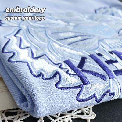 China High Quality Anti-Wrinkle Customize Custom T-shirt Tee Printing Logo Men Embroidered Embroidery Cotton T-shirt Customized Embroider T-shirt for sale