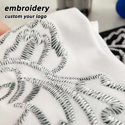 China Anti-Wrinkle Customize T-shirt Embroidery T-shirt Custom Embroidered Cotton Customized Embroider T-shirt for sale