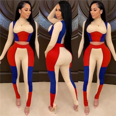 China QUICK DRY good style colorful long sleeves female clothes 2021 outfits fashion two 2 pieces set women clothing for sale