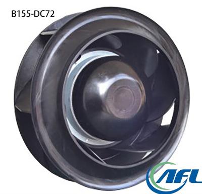 China Hotels AFL 155mm 24V 48V 310V DC Rear Centrifugal Fans Frameless Speed ​​Control Fan for sale