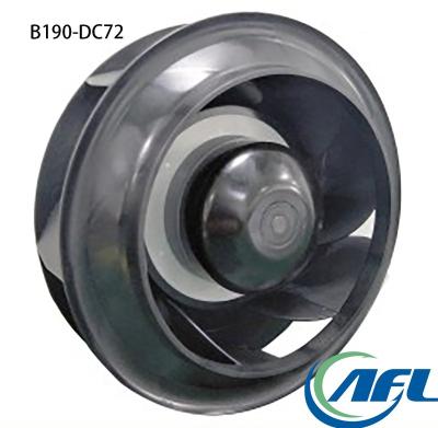 China Hotels AFL 190mm 24V 48V 310V DC Rear Centrifugal Fans Frameless Speed ​​Control Fan for sale