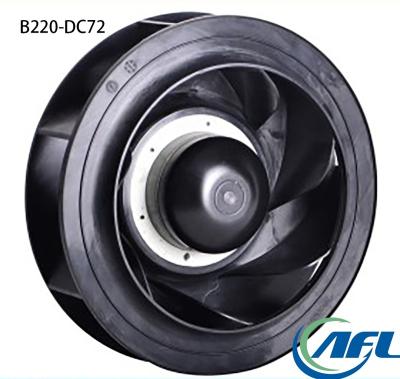 China Hotels AFL 220mm 24V 48V 310V DC Rear Centrifugal Fans Frameless Speed ​​Control Fan for sale