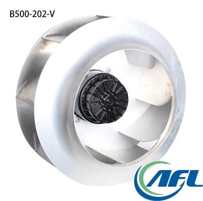 China Hotels AFL 500mm AC 380/400V Rear Centrifugal Fans Cover Frameless Aluinium Fan for sale