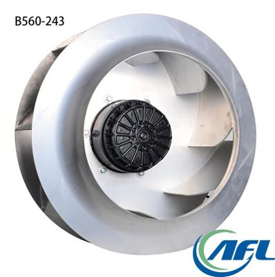 China Hotels AFL 630mm AC 380/400V Rear Centrifugal Fans Cover Frameless Aluinium Fan for sale