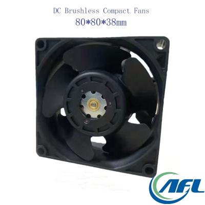 China Other AFL 80*80*38mm DC 12V/24V/48V 8038 Brushless Compact Waterproof Cooling Ultrafast Fans for sale