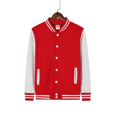 China Wholesale 580g 32s High Quality Antibacterial Women Man Unisex Spliced ​​Baseball Jacket Color Blocking Custom Logo Streetwear Baseball Uniform for sale