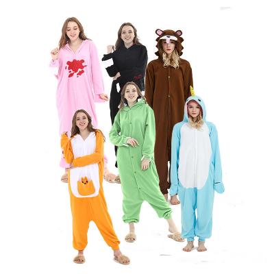 China Halloween QUICK DRY Adult Fleece Pajamas Onesie Unicorn Pajamas Christmas Animal Onesie For Women for sale