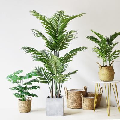 China Contemporary Wholesale Artificial Potted Tree Plastic Plant Bonsai Plants With Pots Simulation Artificial Tree 180cm Hawaii Palm for sale