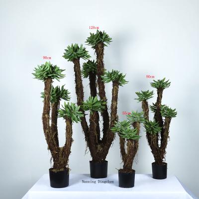 China 2022 New Design Customized Plastic Potted Artificial Succulent Plants Contemporary Ornamental Artificial Green Trees For Indoor Home Decor for sale