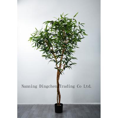 China Green Simulation Bonsai Tree Indoor Fake Banyan Plant Artificial Decor Art Decor Customized Banyan Tree for sale