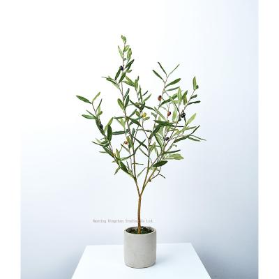 China Factory Potted 120cm 150cm Art Decor China Dongguan High Quality Indoor Home Decorative Artificial Tree Olive Tree for sale