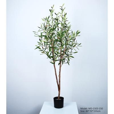 China 2022 New Design Contemporary Hot Sale Artificial Plastic Tree Home Garden Decoration Indoor Outdoor Artificial Olive Trees With Olive for sale