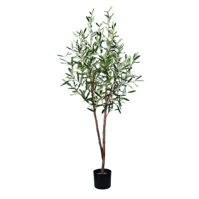 China Custom High Quality Silk Plastic Plant Olive Tree For Outdoor Indoor Artificial Contemporary Plant Large Decorative for sale