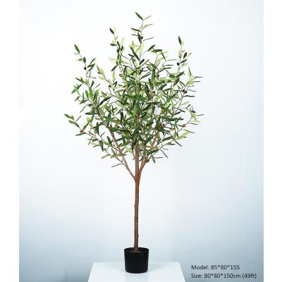 China Contemporary custom hot sale plastic potted with artificial fruit olive tree plant for indoor outdoor decorative bonsai trees for sale