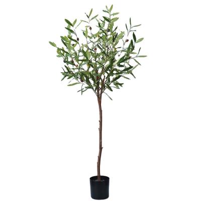 China Contemporary Outdoor Vivid Faux Plants Potted Plants 120cm Artificial Olive Tree For Home Decoration for sale