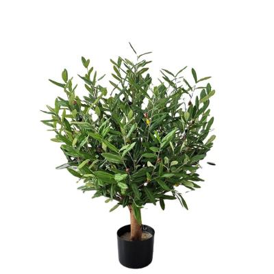 China Art Decor In Stock China Bonsai Tree Plant 2.62ft Simulated Silk Plastic Artificial Olive Tree For Outdoor Garden And Indoor Decors for sale